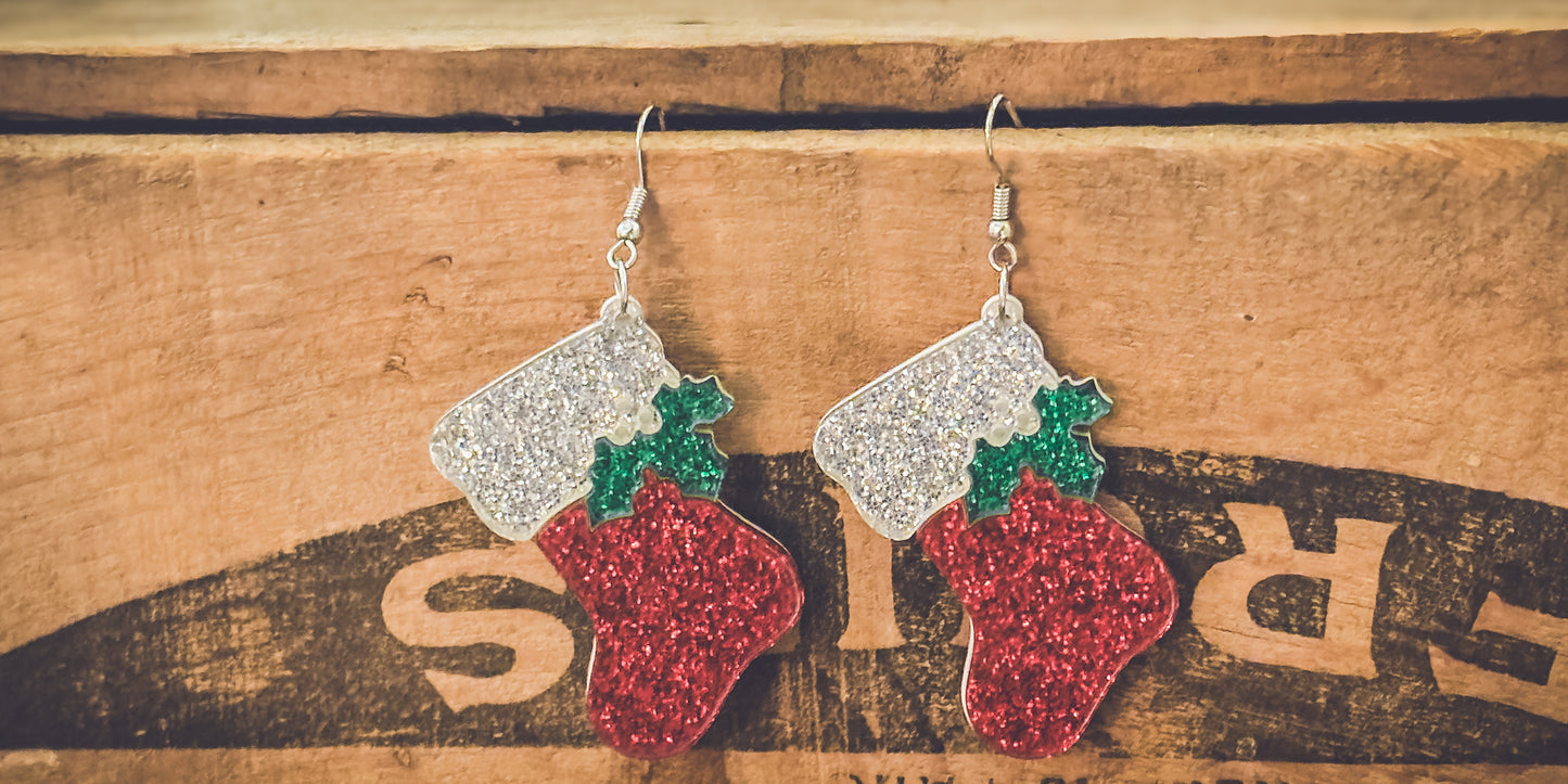 Adorable Christmas Stocking Earrings