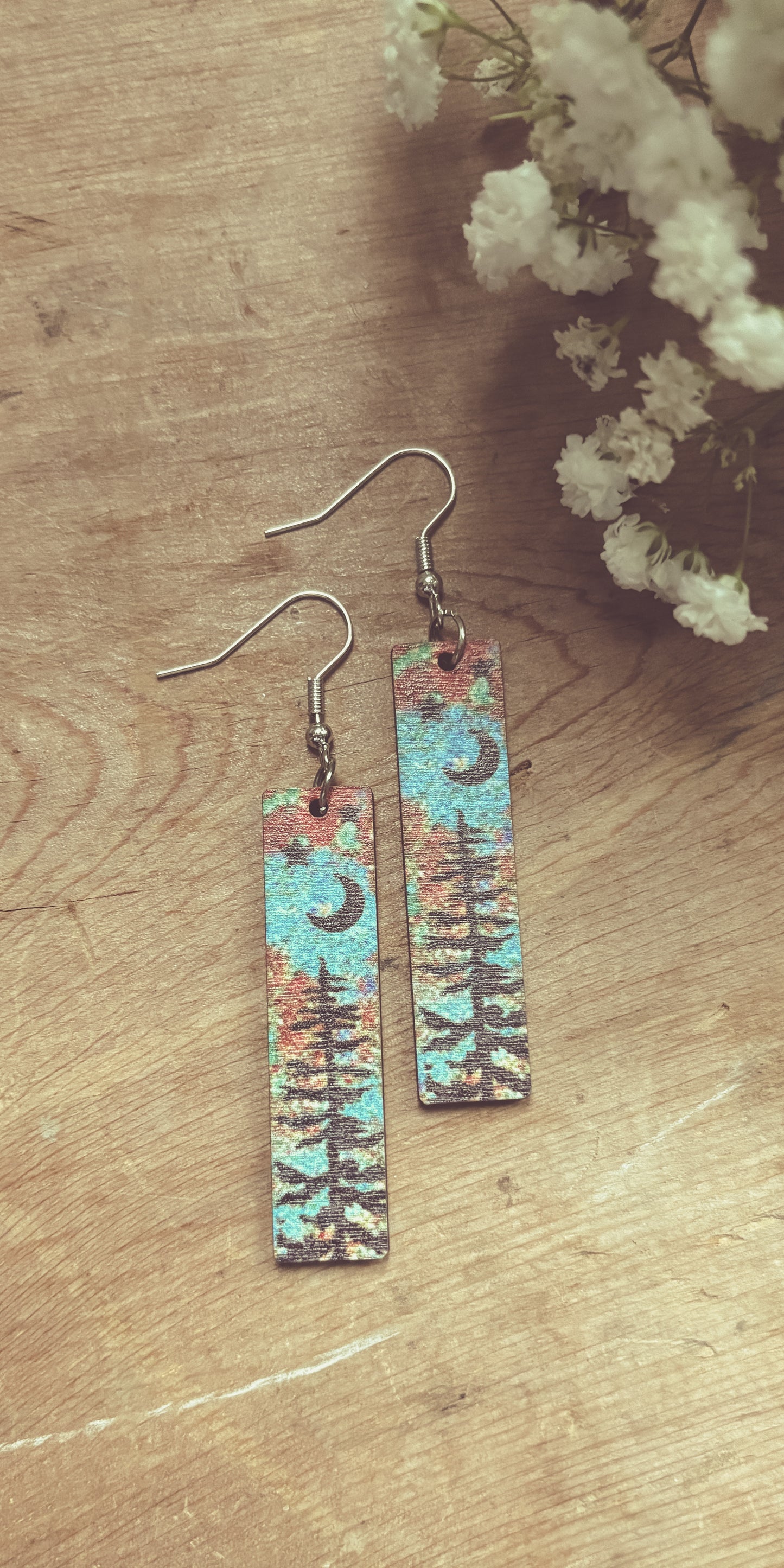 Beautiful Starry Night Drop Earrings