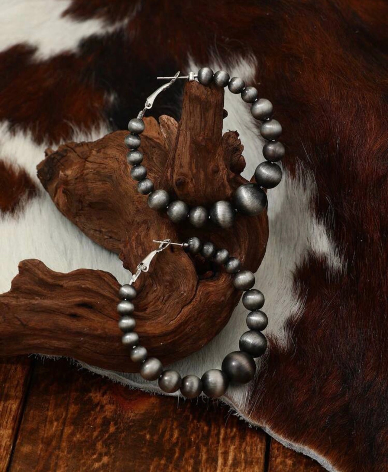 Beautiful Navajo Pearl Hoop Earrings