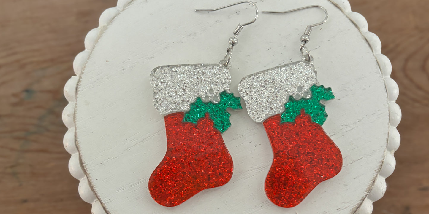 Adorable Christmas Stocking Earrings