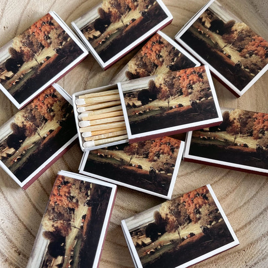 Autumn Cattle Match Set // Fall Vintage Landscape