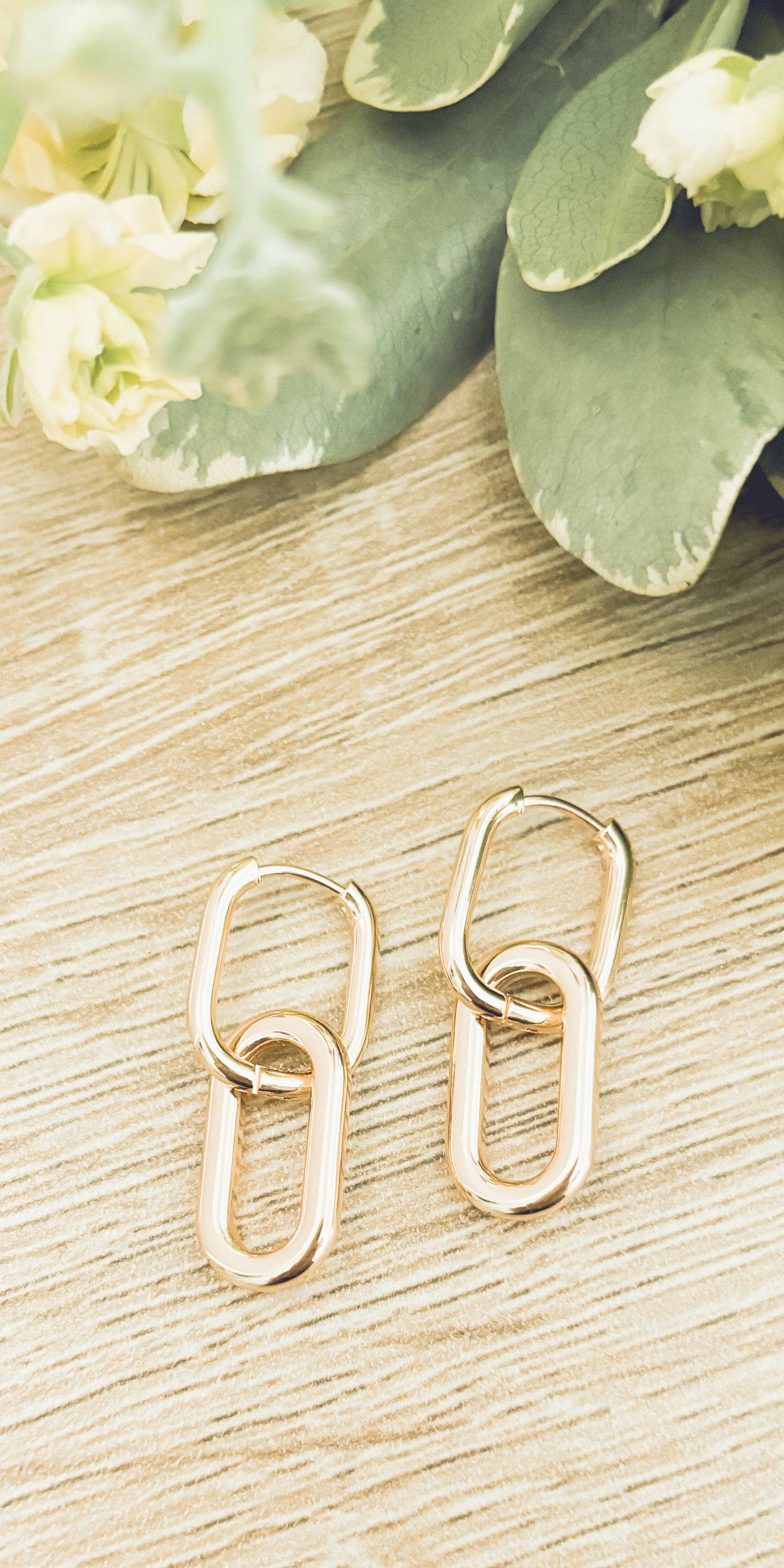 Beautiful Gold Link Earrings