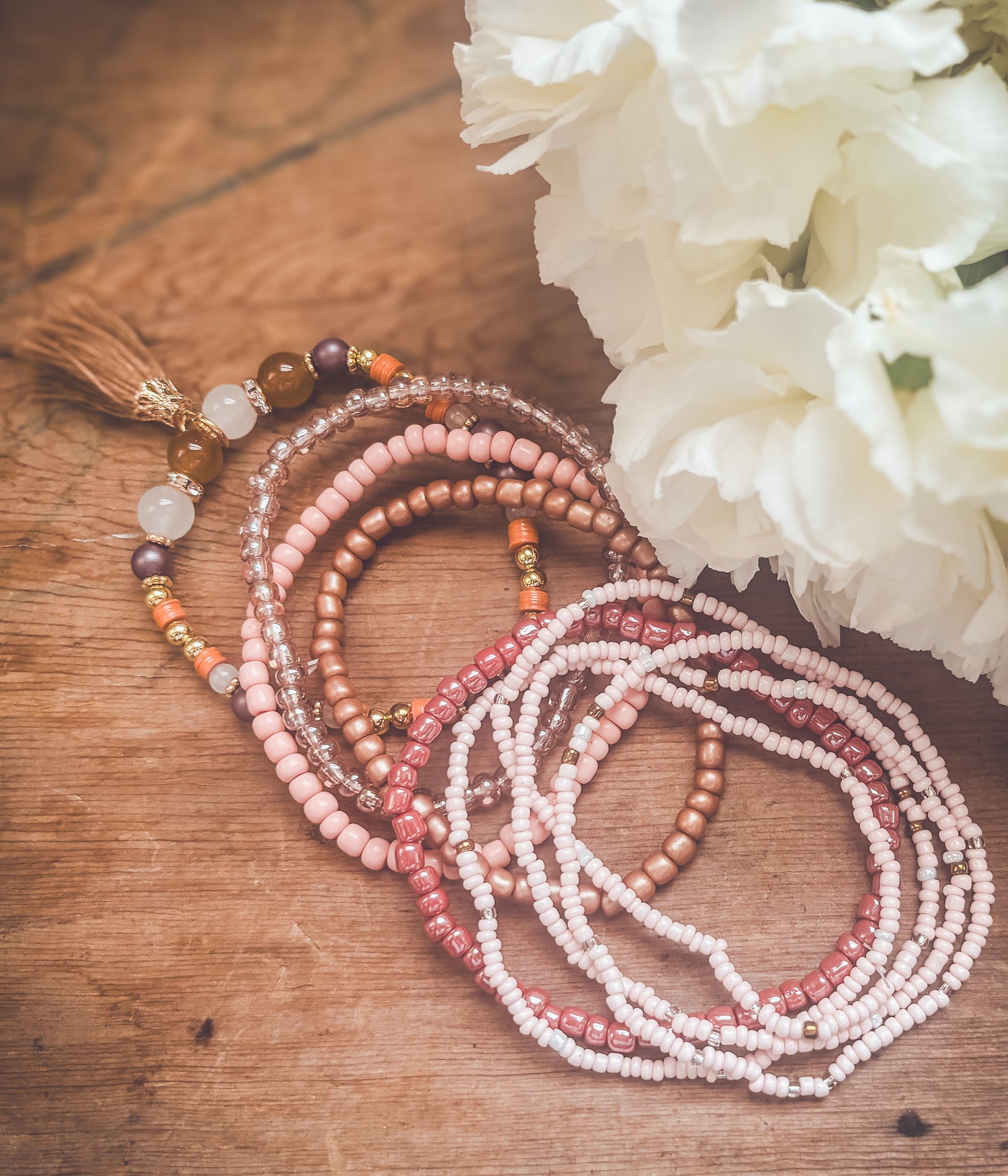 Beautiful Pink Bracelet Set