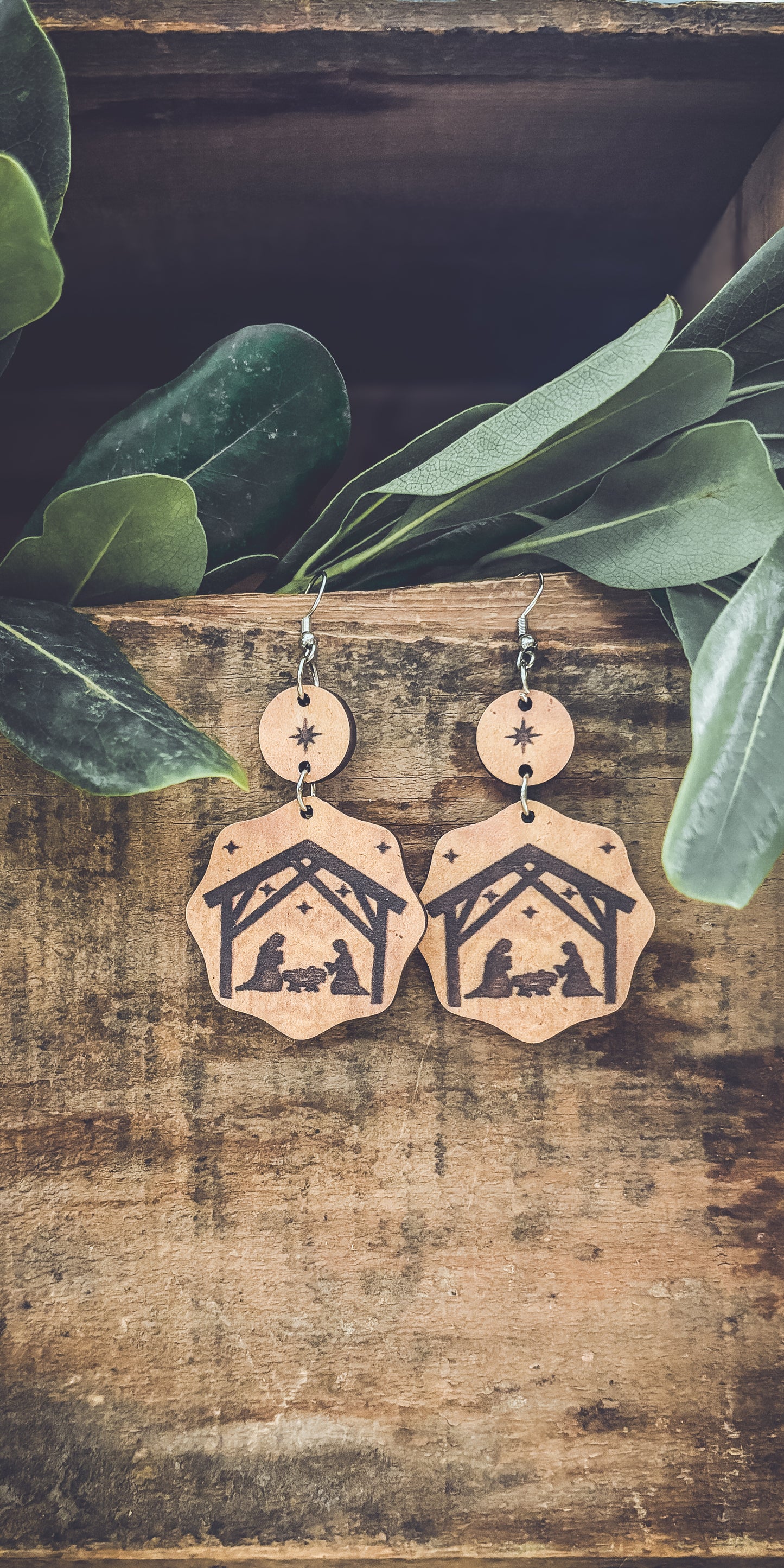 Beautiful Christmas Nativity Earrings