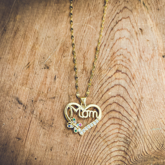 Beautiful Gold Mom Necklace