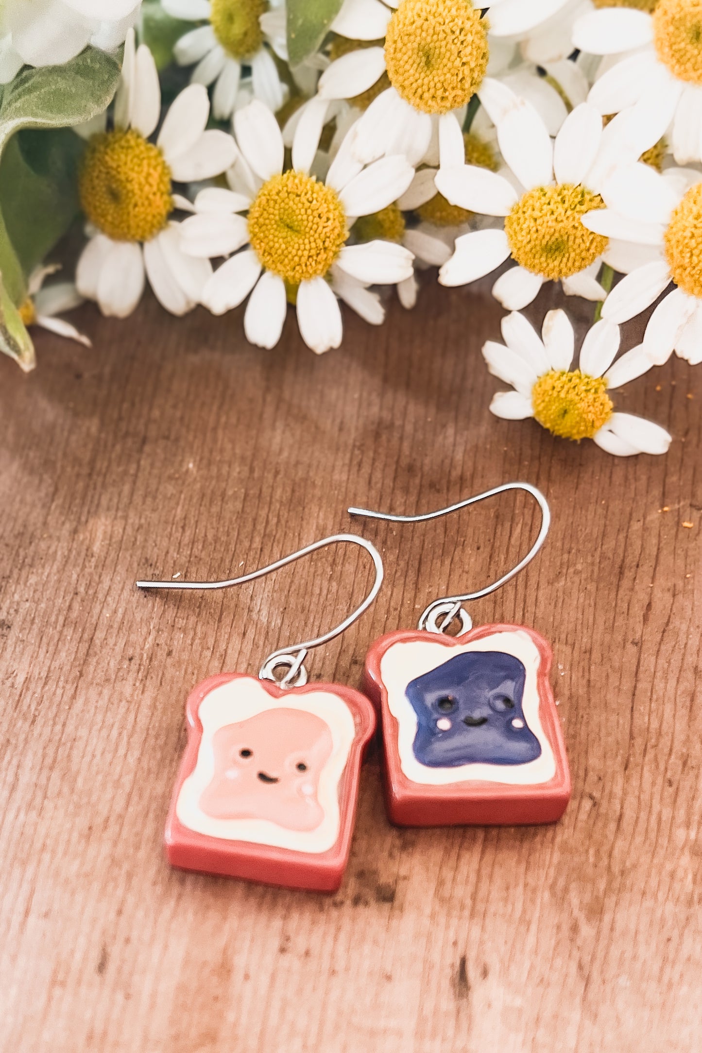 Adorable Peanut Butter and Jelly Earrings