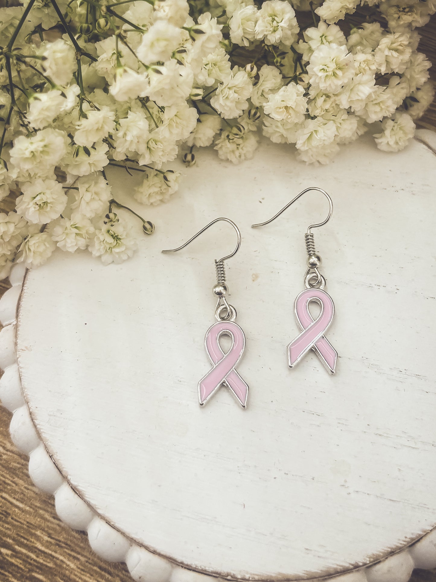 Beautiful Pink Ribbon Earrings (Dark or Light)