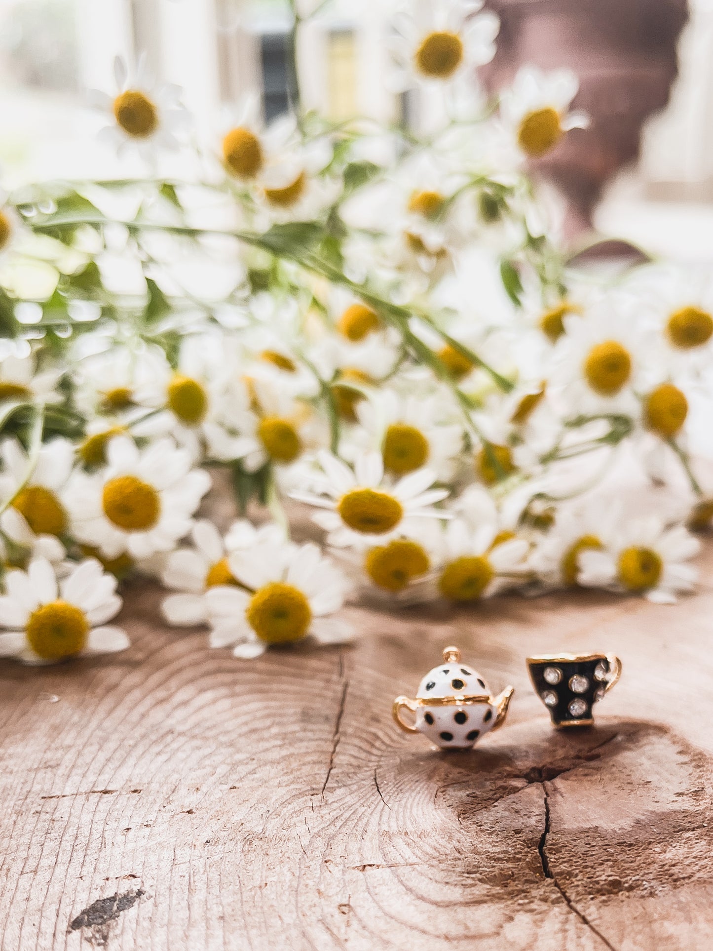 Adorable Teacup and Pot Stud Earrings