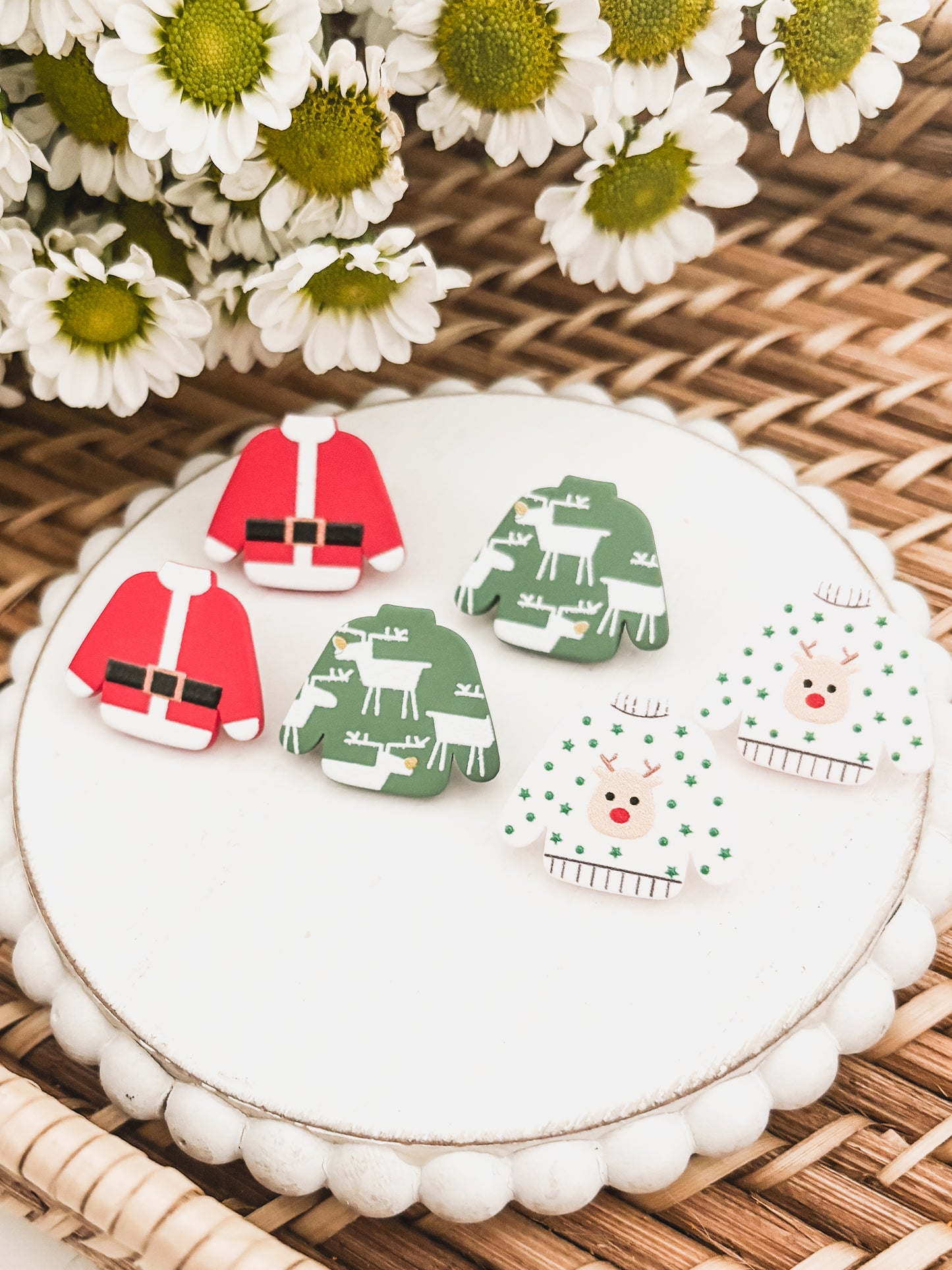 Adorable Christmas Stud Earring Set - Set of 3