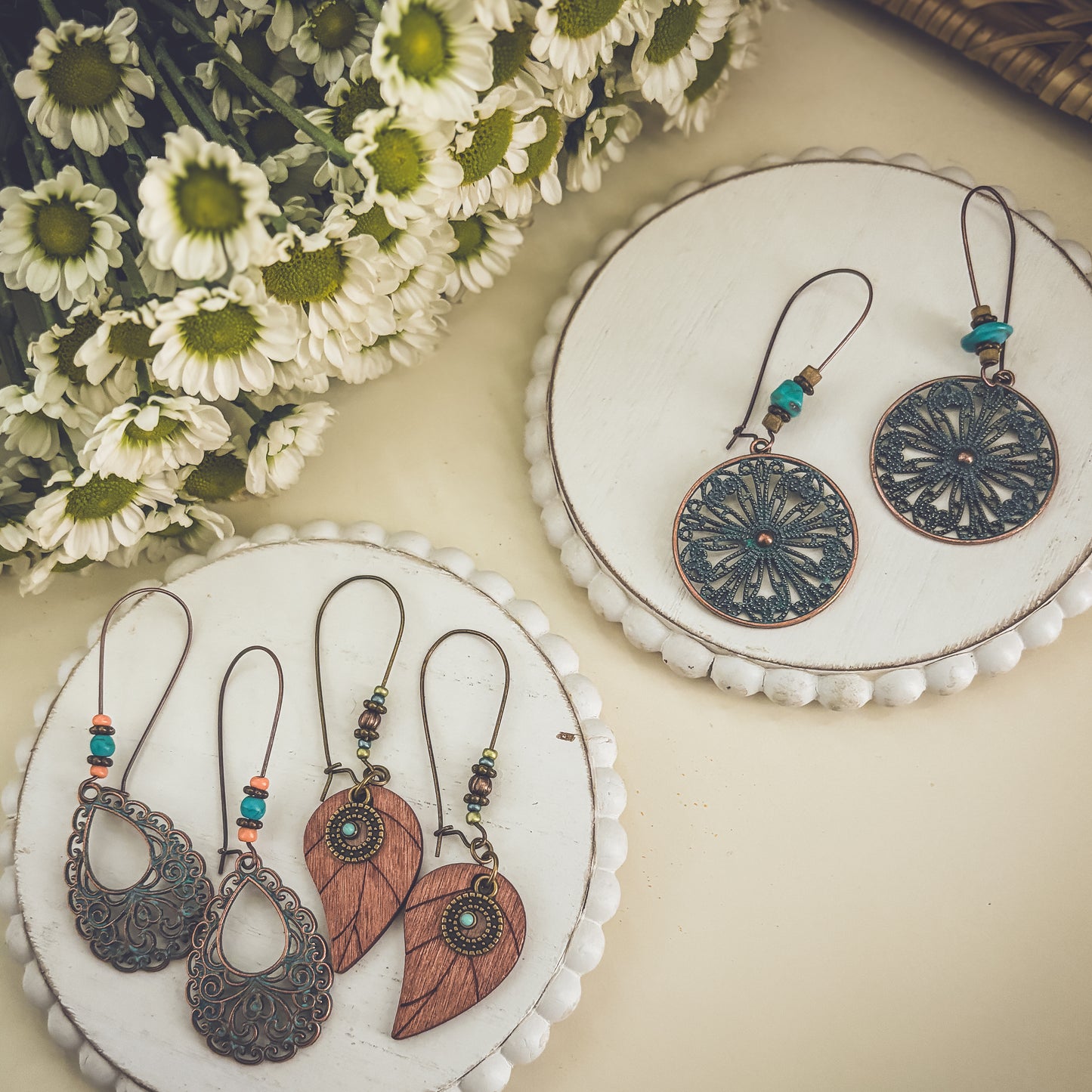 Beautiful Bohemian Earring Set - Set of 3