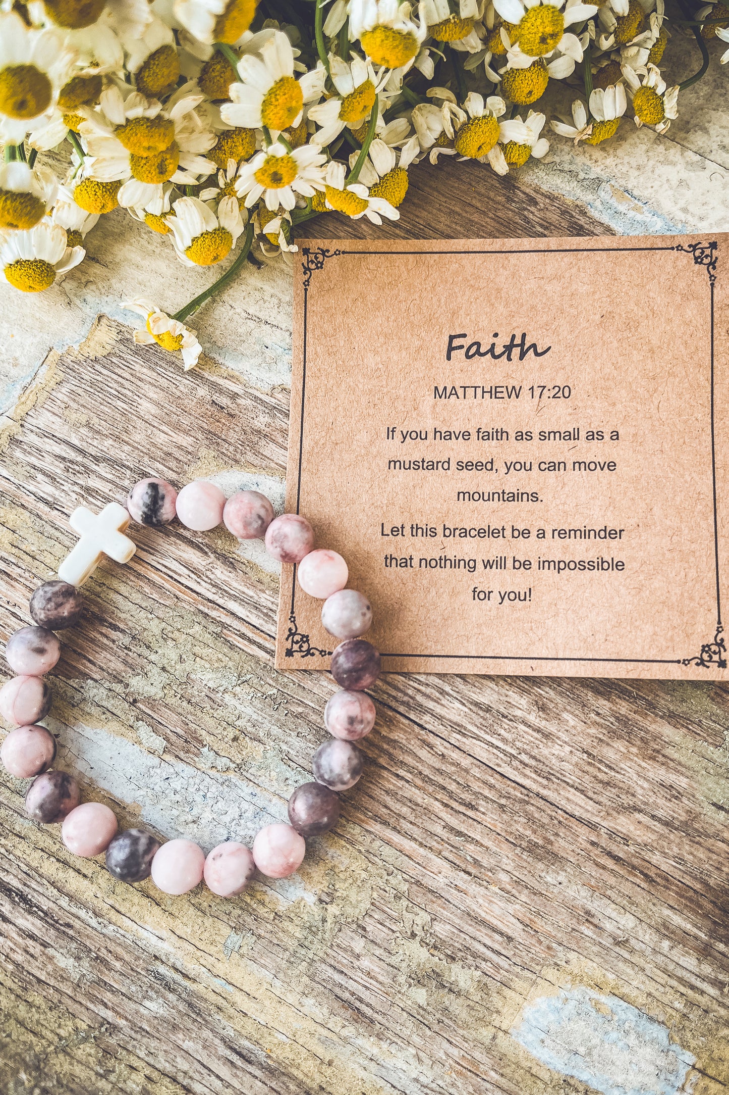 Beautiful Faith Stone Stacking Bracelets