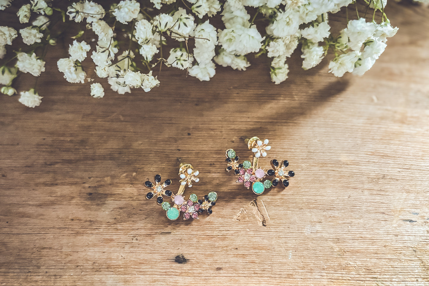 Beautiful Flower Jacket Earrings