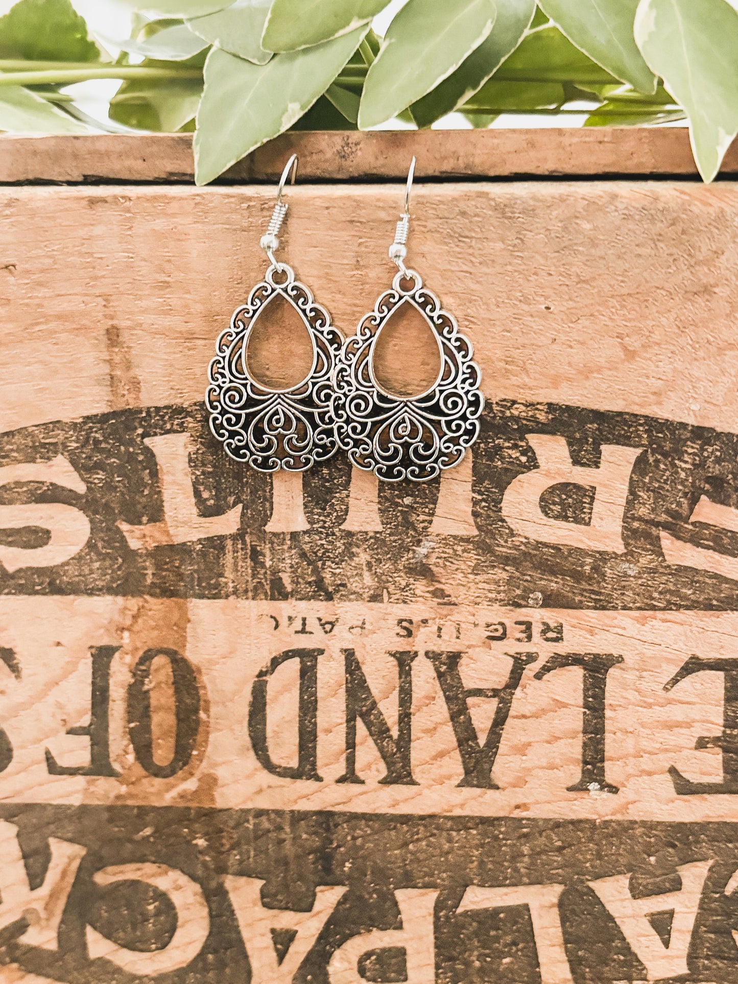 Beautiful Ornate Silver Earrings