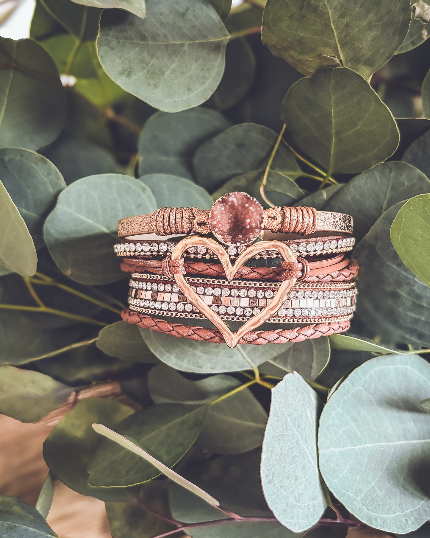 Beautiful Heart Leather Bracelet