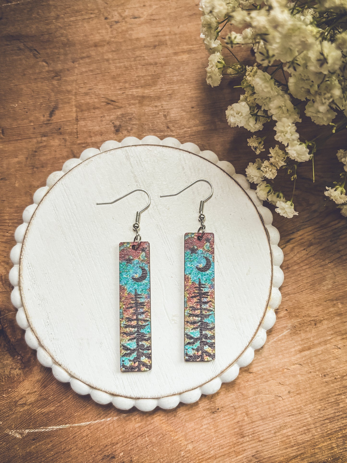 Beautiful Starry Night Drop Earrings