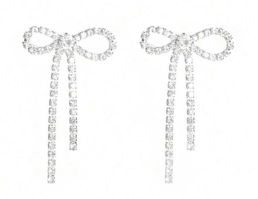 Adorable Crystal Bow Earrings