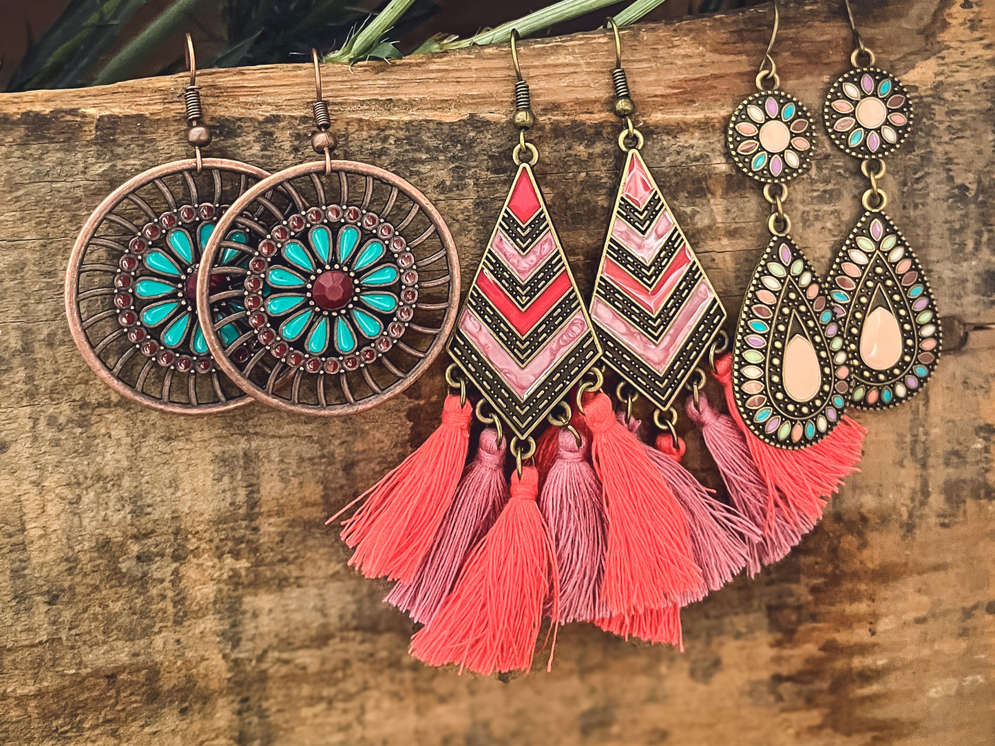 Beautiful Bohemian Earring Set - Set of 3