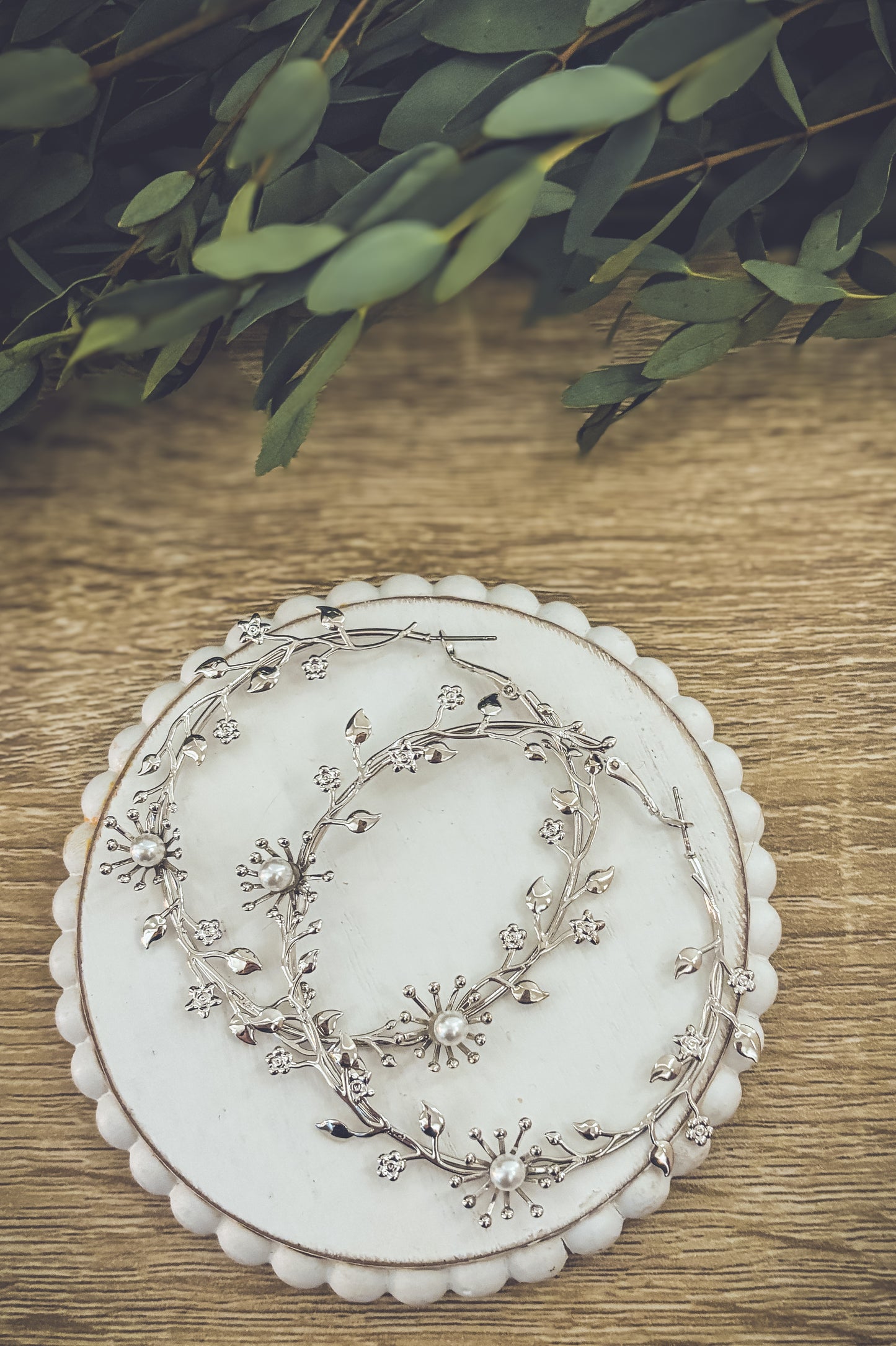 Beautiful Large Floral Hoop Earrings