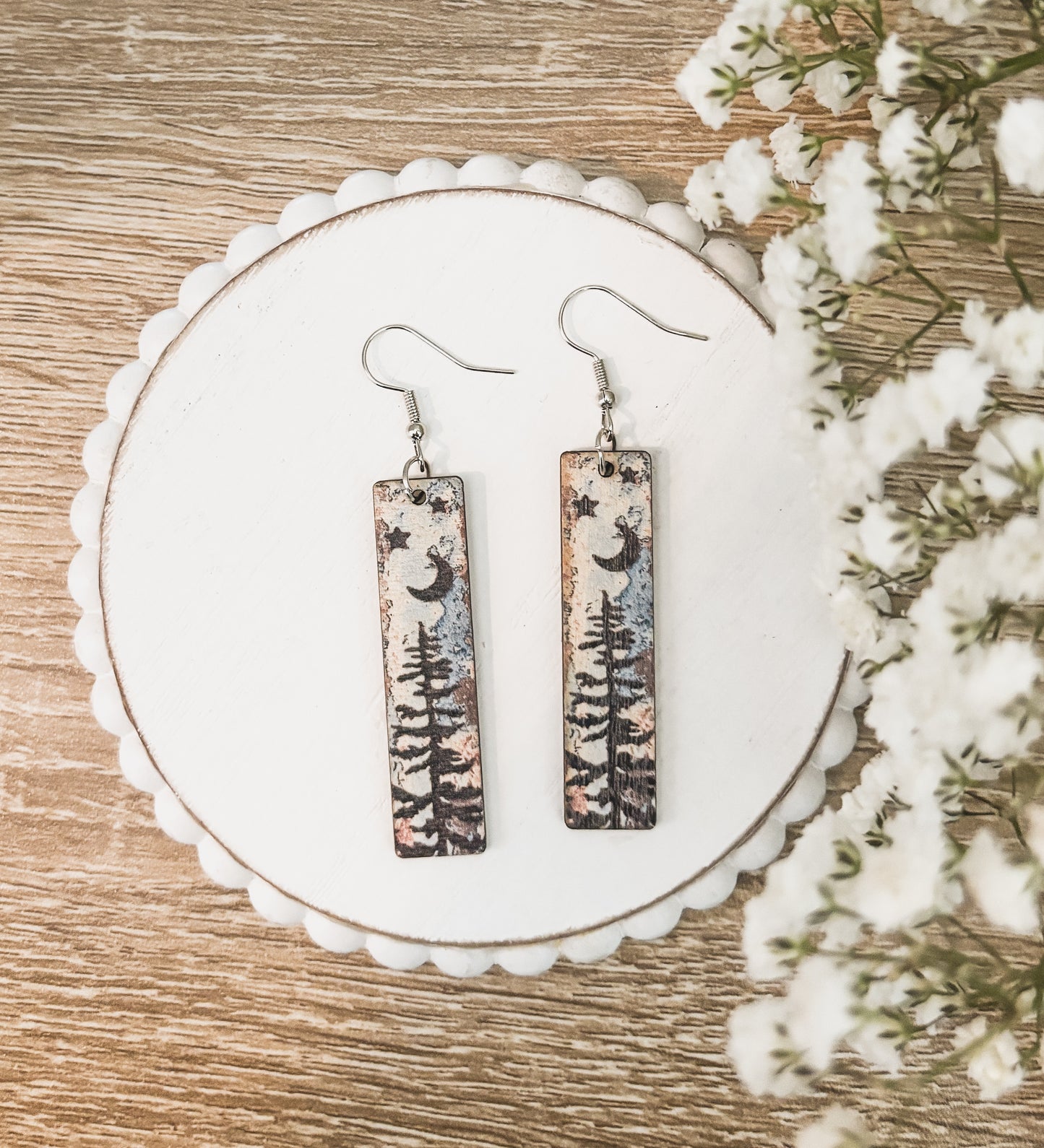 Beautiful Starry Night Drop Earrings