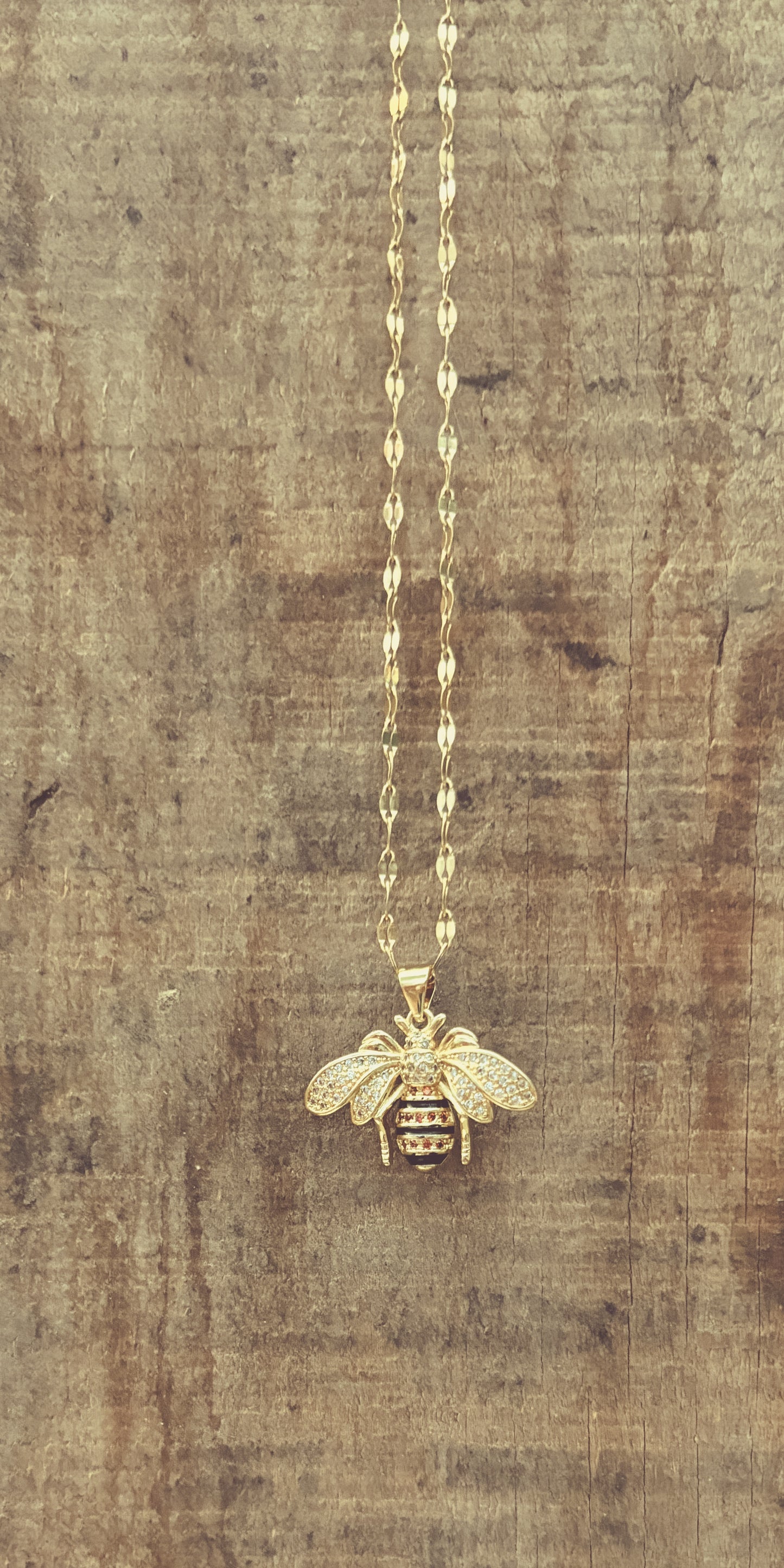 Beautiful Gold Bumble Bee Necklace