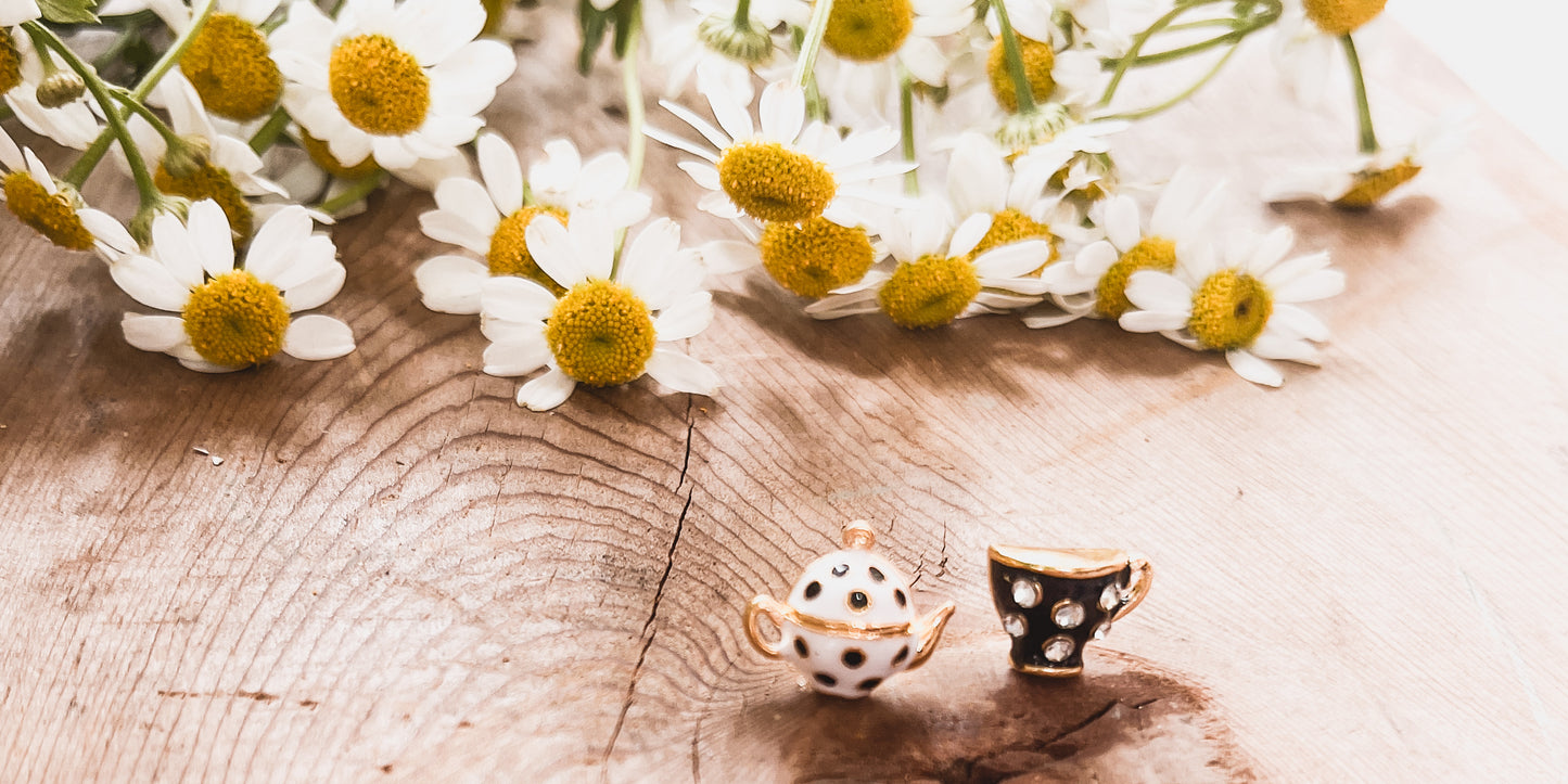 Adorable Teacup and Pot Stud Earrings