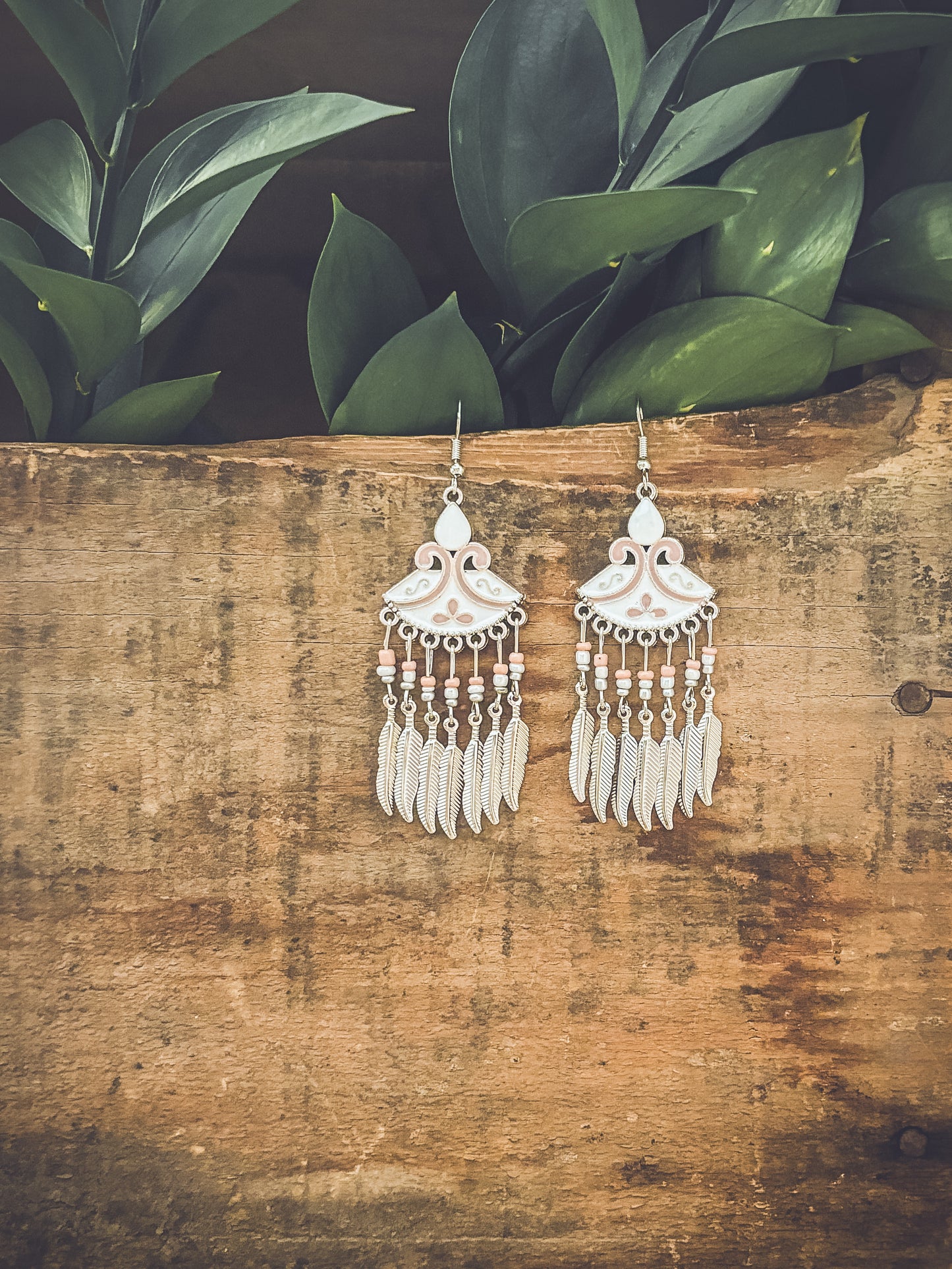 Beautiful White Drop Earrings