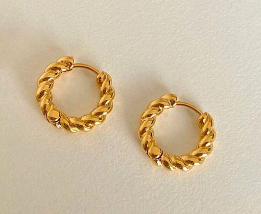 Beautiful Gold Twist Earrings