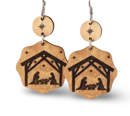 Beautiful Christmas Nativity Earrings