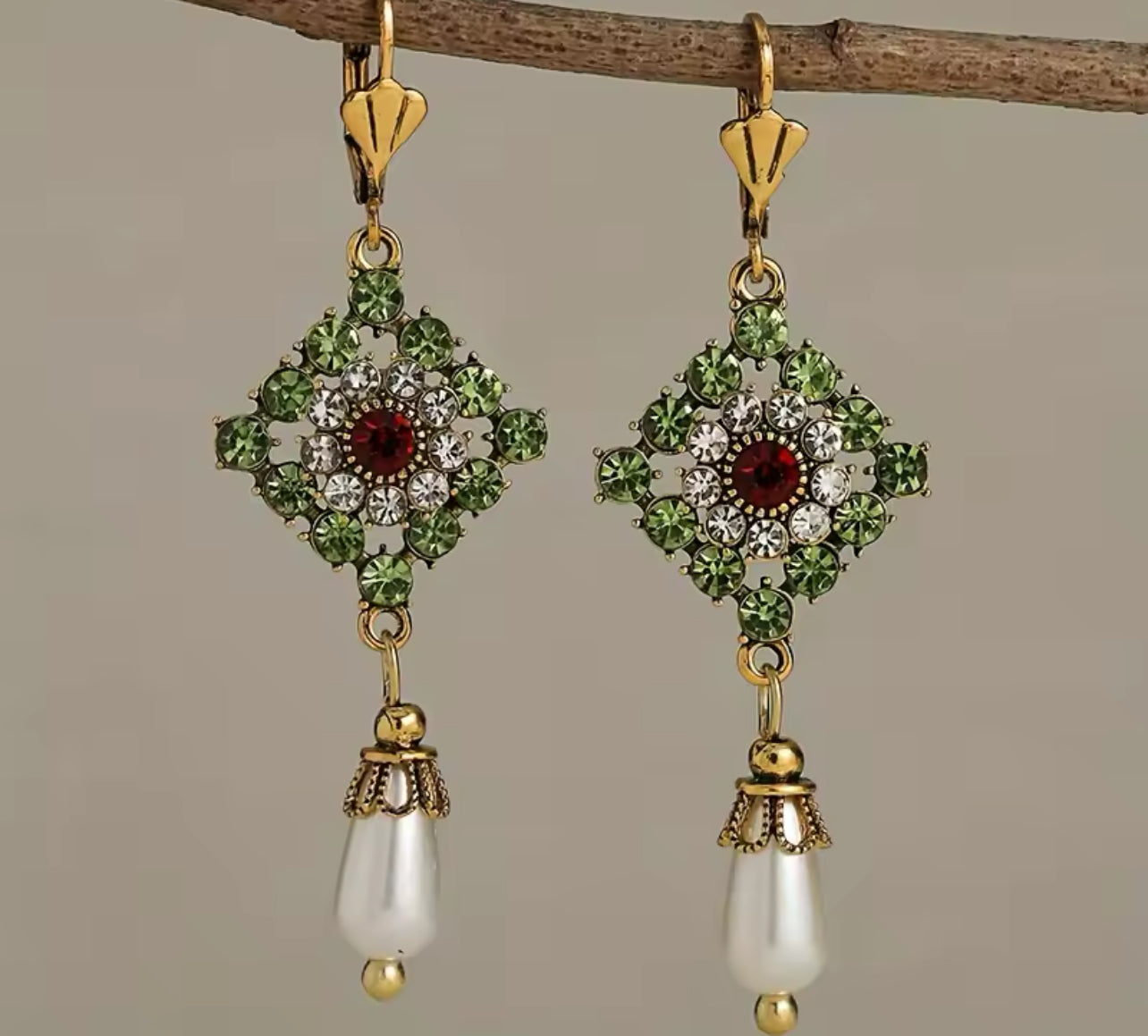 Beautiful Gold and Pearl Victorian Earrings