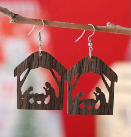 Beautiful Christmas Nativity Earrings