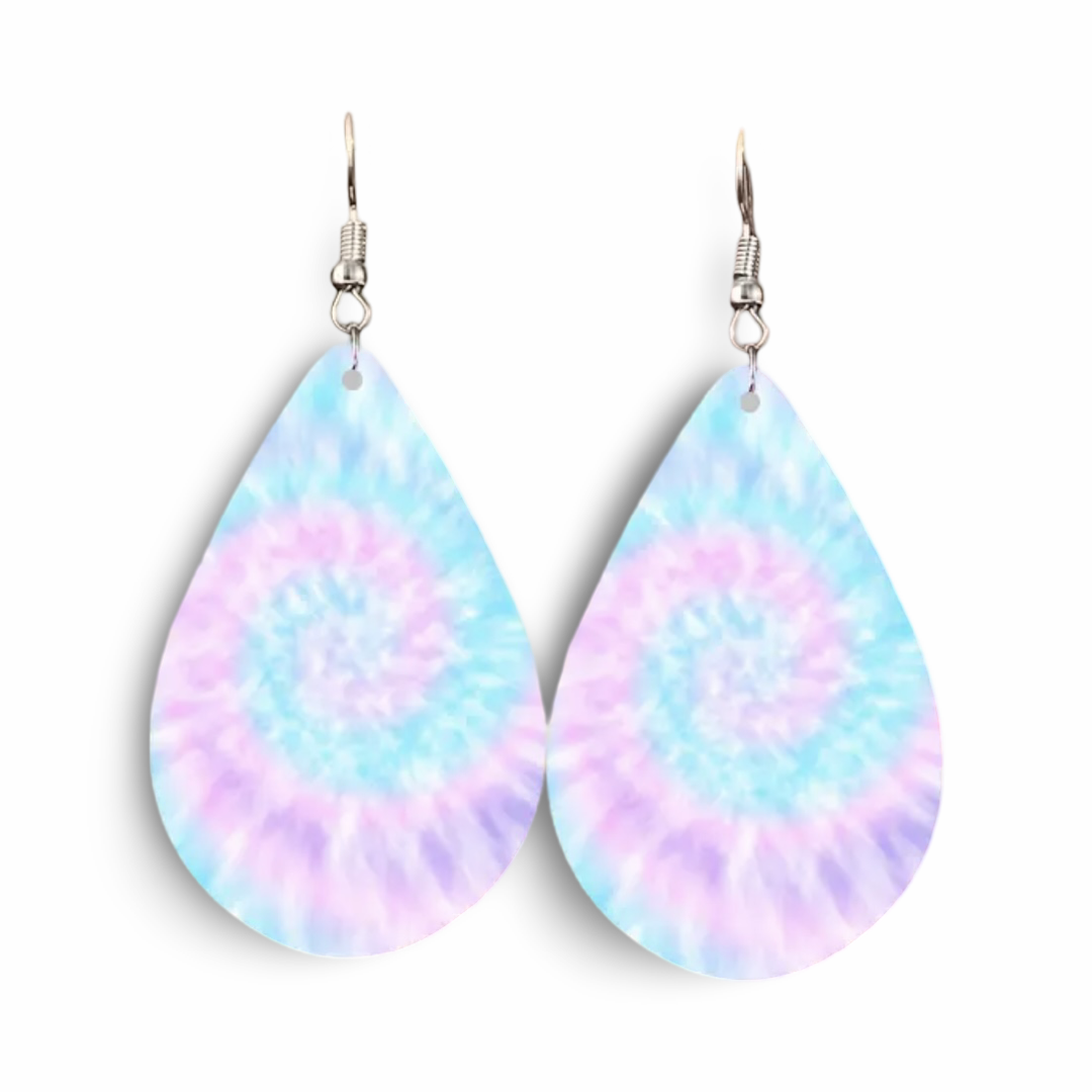 Beautiful Tie Dye Drop Earrings