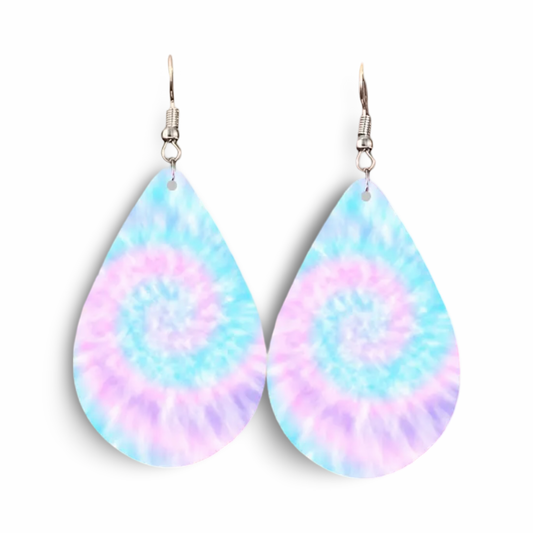 Beautiful Tie Dye Drop Earrings