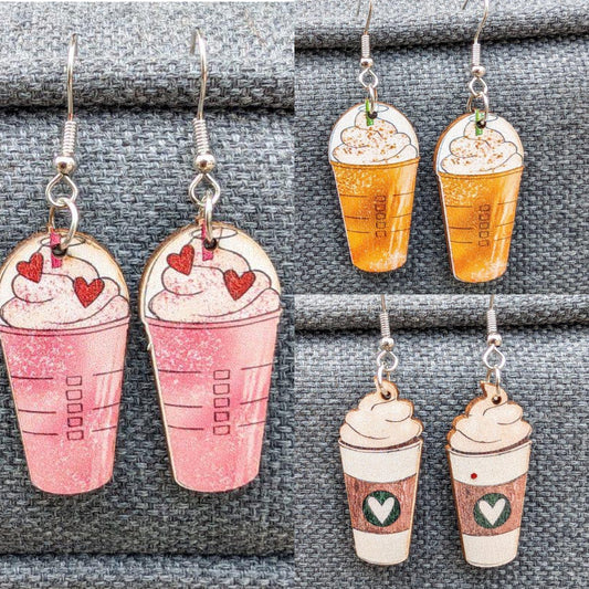 Adorable Coffee Drink Earrings