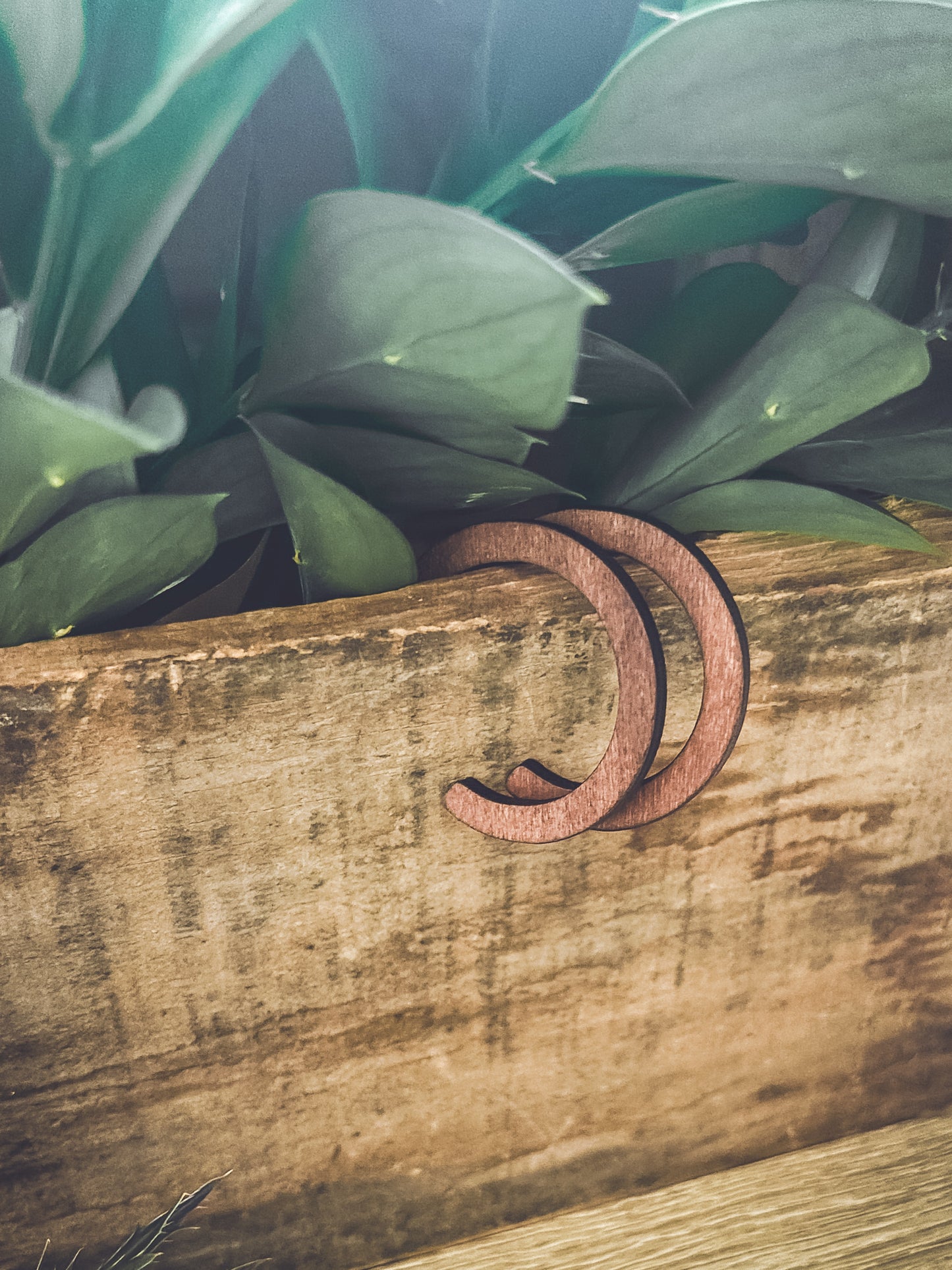 Beautiful Boho Wood Hoop Earrings