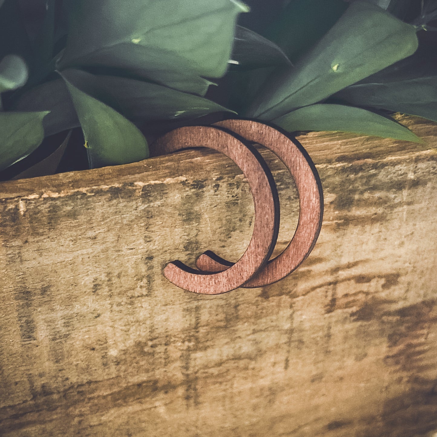 Beautiful Boho Wood Hoop Earrings