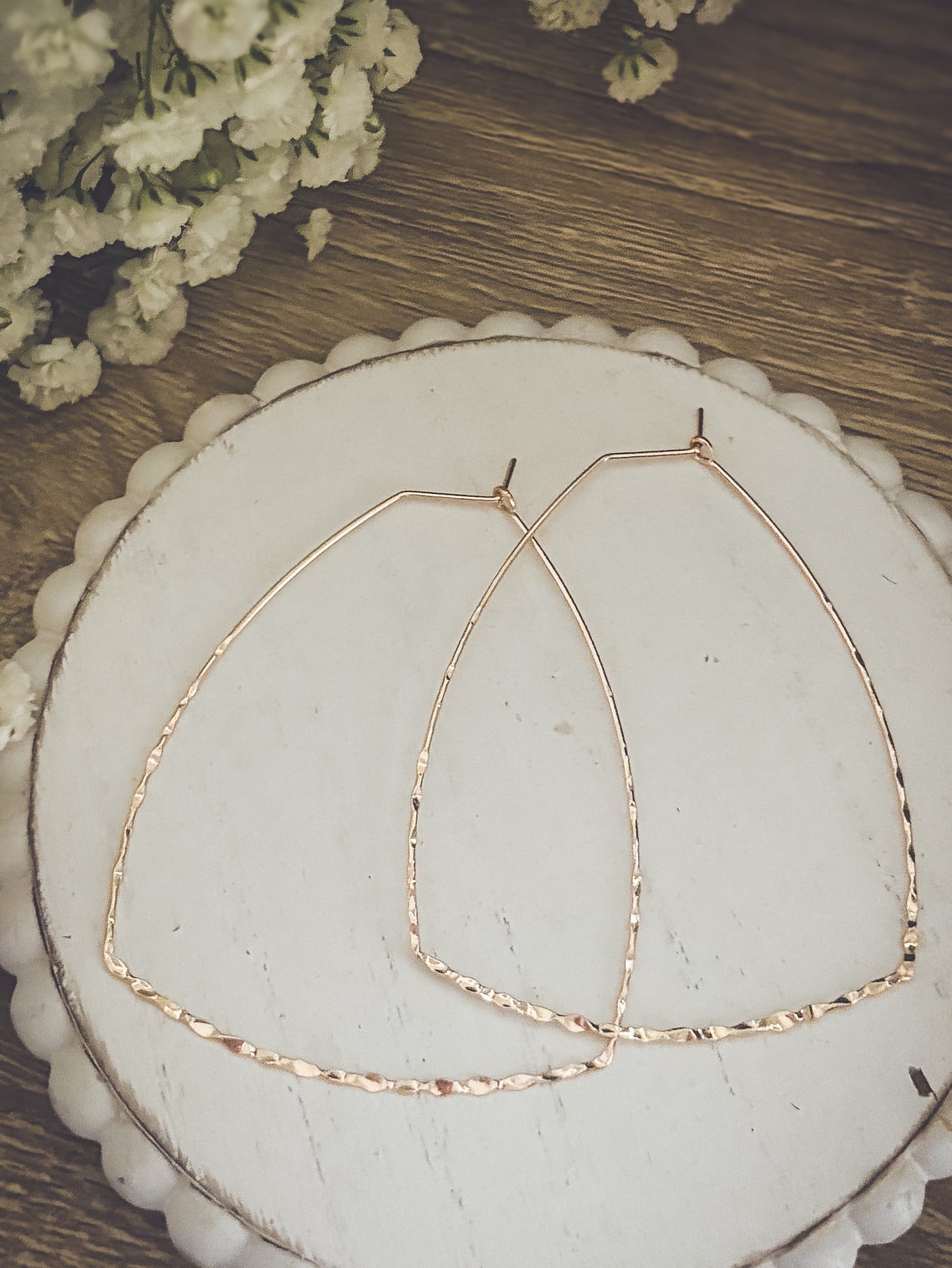 Beautiful Gold Thin Hoop Earrings