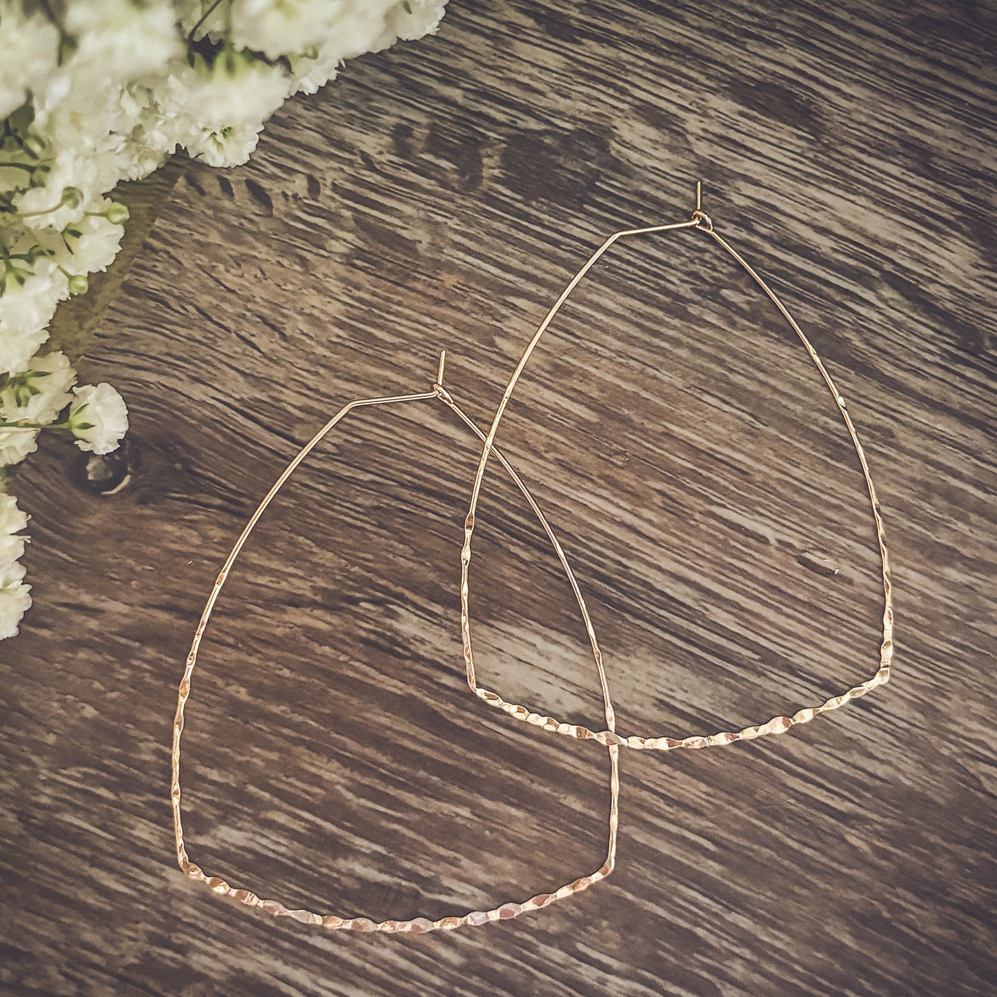 Beautiful Gold Thin Hoop Earrings