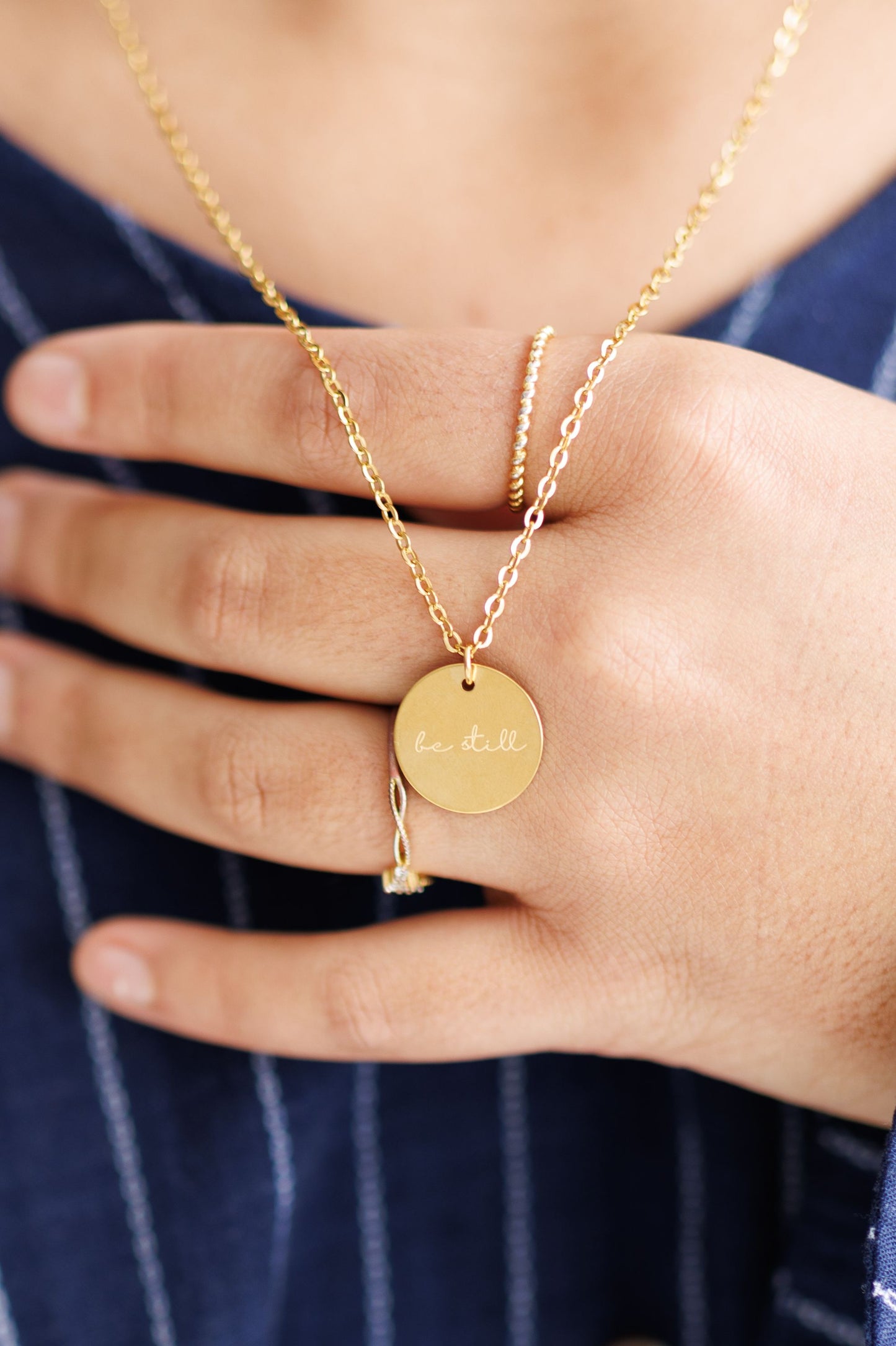 Beautiful Be Still Necklace in Gold or Silver