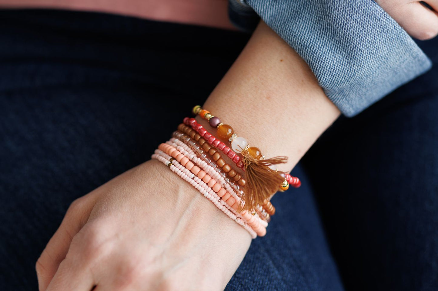 Beautiful Pink Bracelet Set