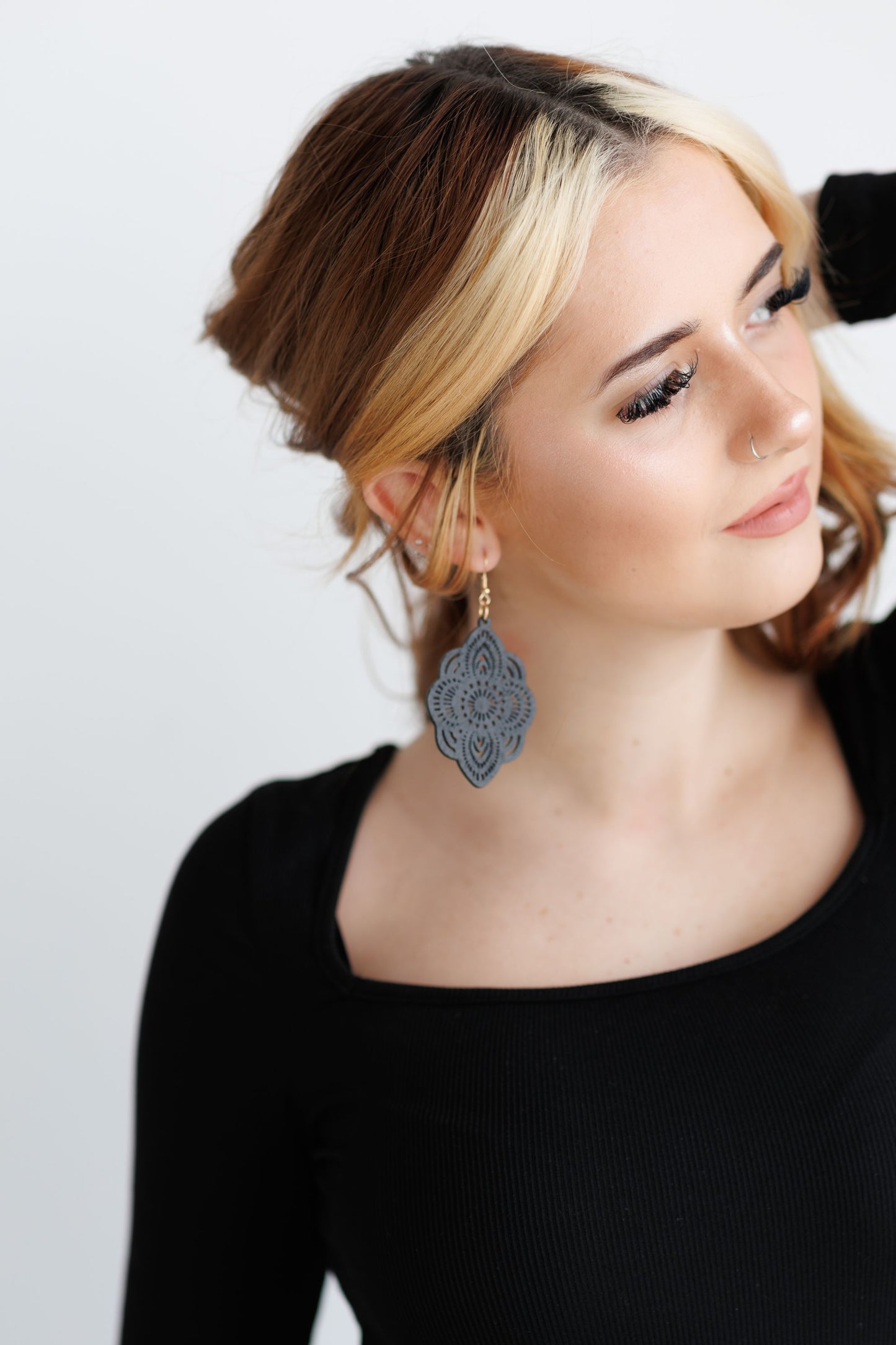 Beautiful Black Wood Earrings