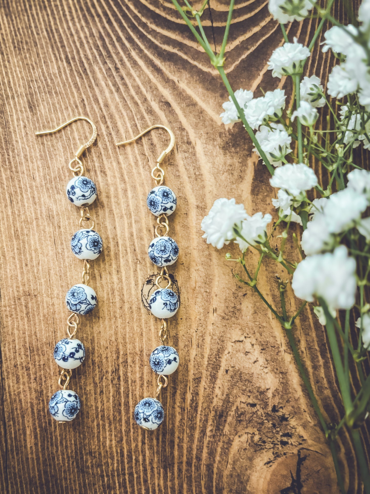 Beautiful Porcelain Drop Earrings