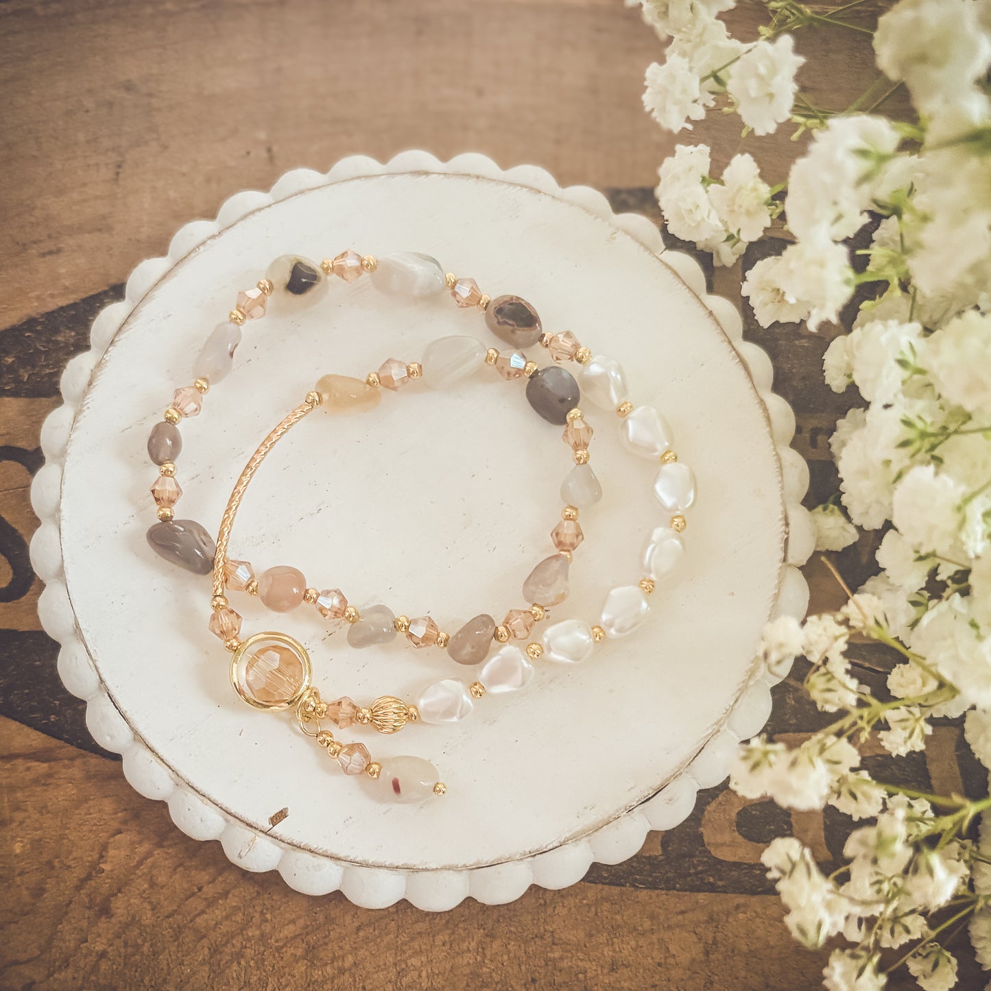 Beautiful Neutral Wrapping Bracelet