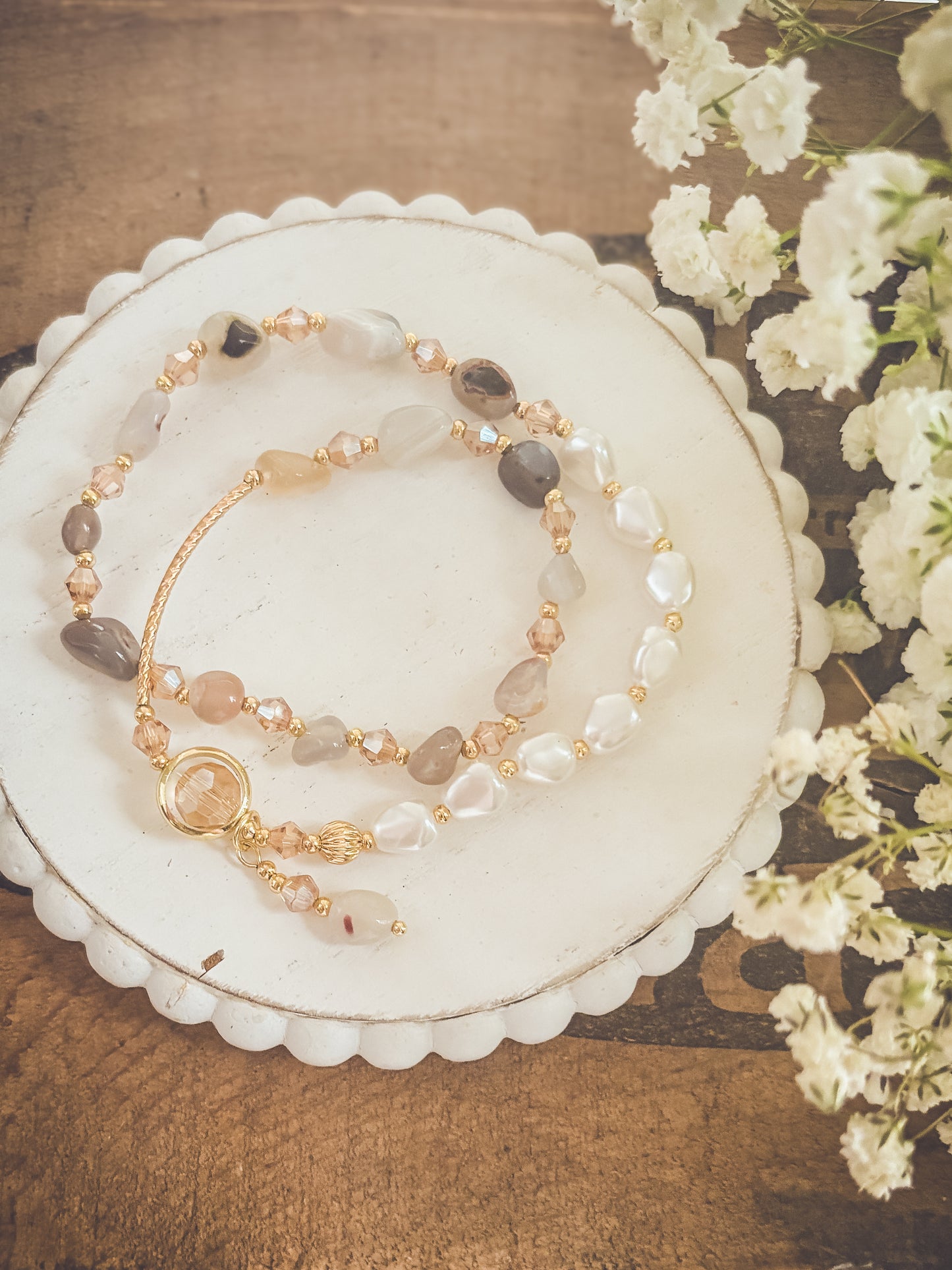 Beautiful Neutral Wrapping Bracelet