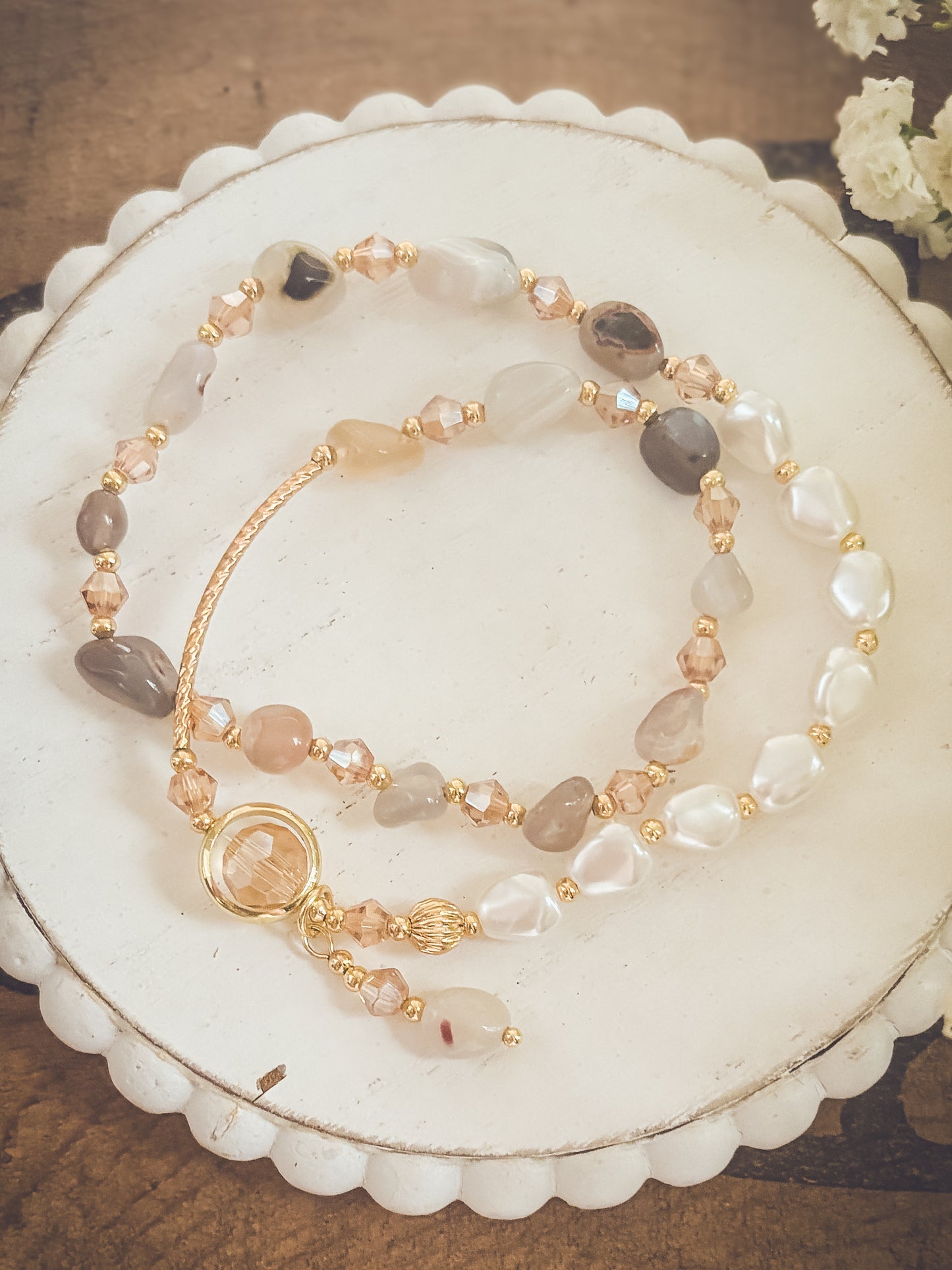 Beautiful Neutral Wrapping Bracelet