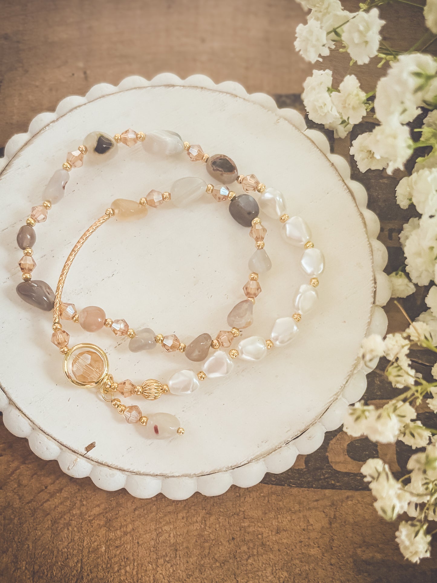 Beautiful Neutral Wrapping Bracelet