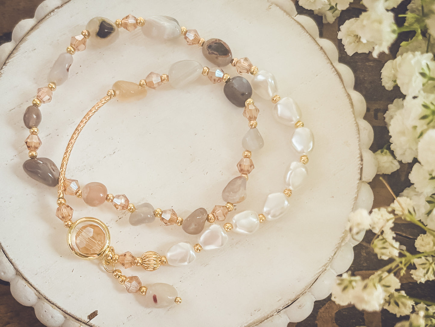 Beautiful Neutral Wrapping Bracelet