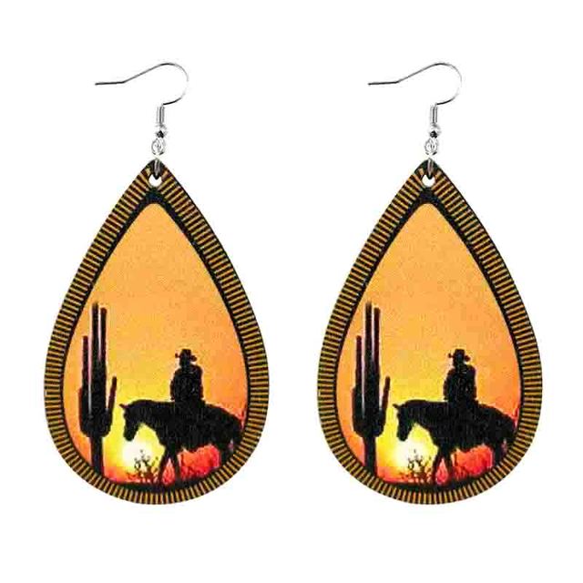 Beautiful Cowboy Silouhette Earrings