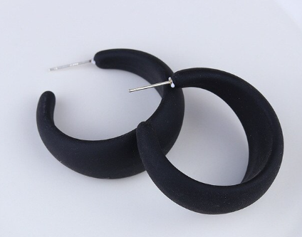 Beautiful Black Hoop Earrings