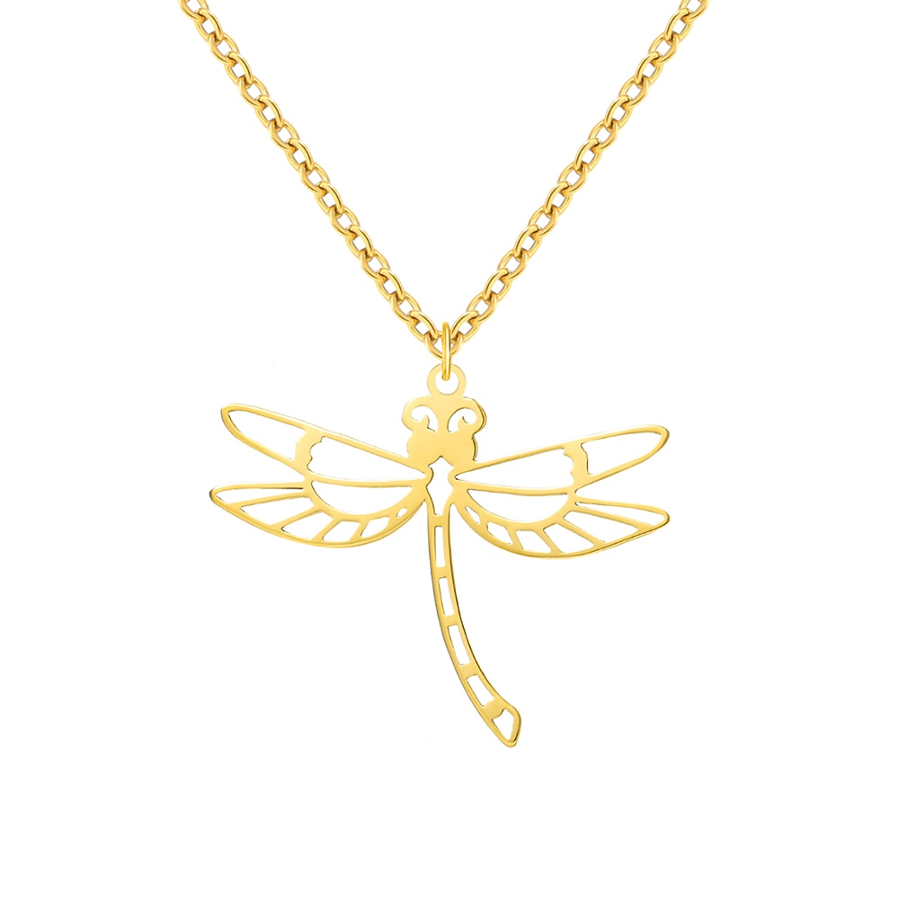 Stainless Steel Dragonfly Necklaces