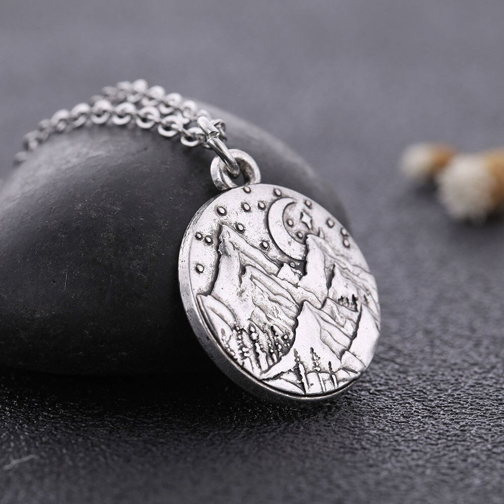 Beautiful Silver Mountain Necklace